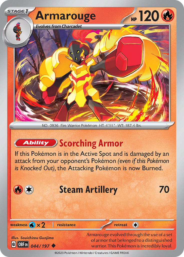 Armarouge (044/197) [Scarlet & Violet: Obsidian Flames] - Pokémon - Card Brawlers | Quebec | Canada |