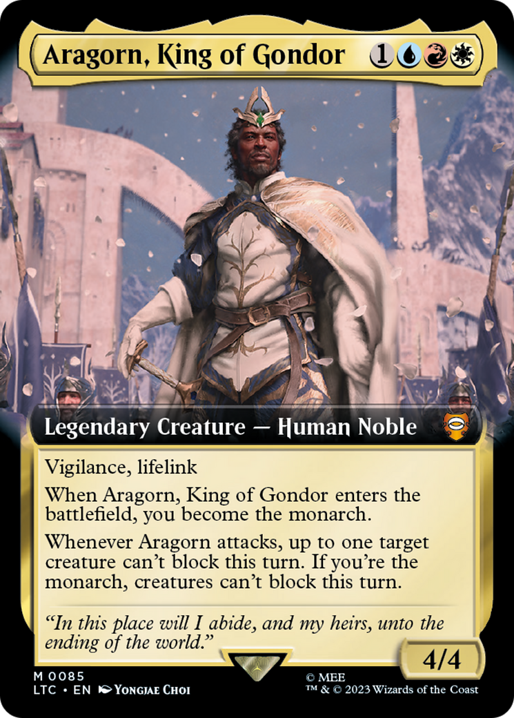 Aragorn, King of Gondor (Extended Art) [The Lord of the Rings: Tales of Middle-Earth Commander] - Magic: The Gathering - Card Brawlers | Quebec | Canada |