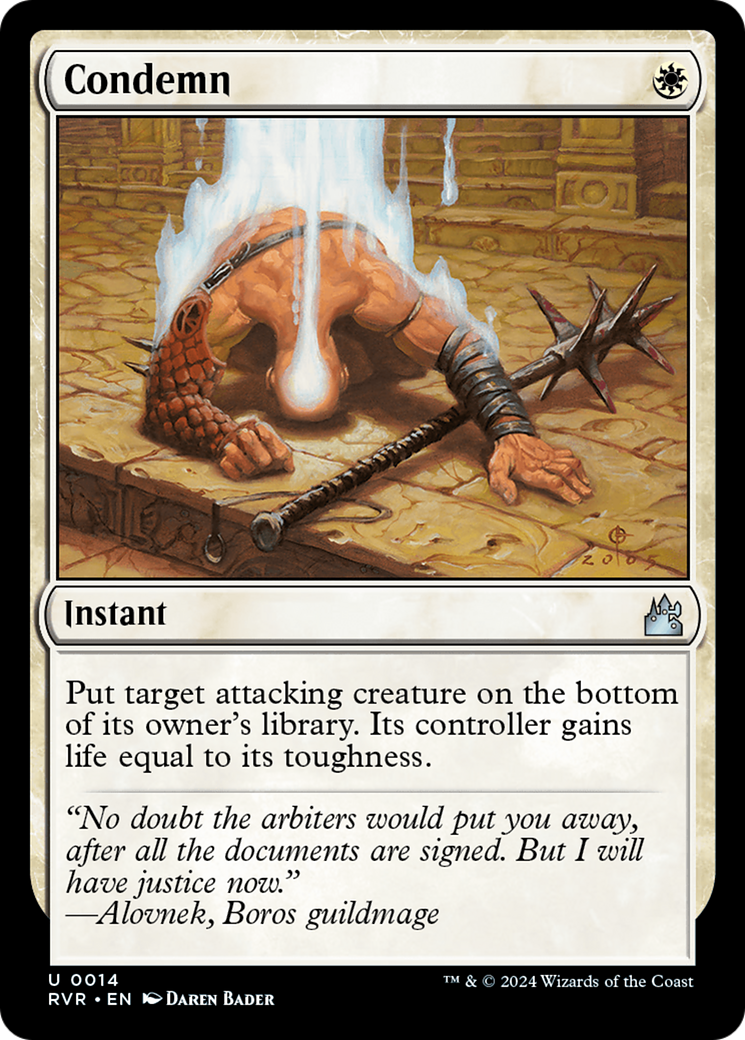 Condemn [Ravnica Remastered] - Magic: The Gathering - Card Brawlers | Quebec | Canada |