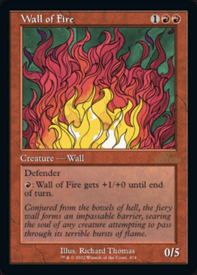 Wall of Fire (Retro) [30th Anniversary Edition] - Magic: The Gathering - Card Brawlers | Quebec | Canada |
