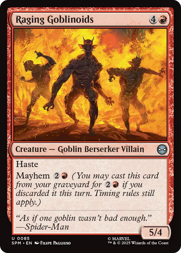 Raging Goblinoids [Marvel's Spider-Man] - Magic: The Gathering - Card Brawlers | Quebec | Canada |