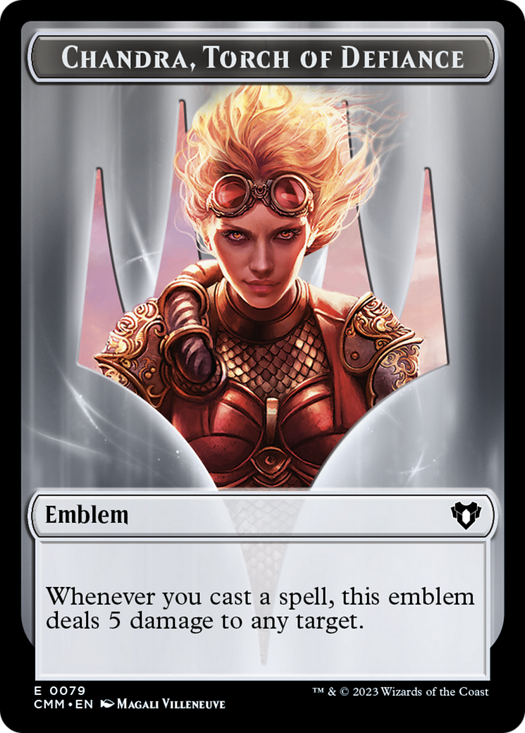 Chandra, Torch of Defiance Emblem // Wizard Double-Sided Token [Commander Masters Tokens] - Magic: The Gathering - Card Brawlers | Quebec | Canada |