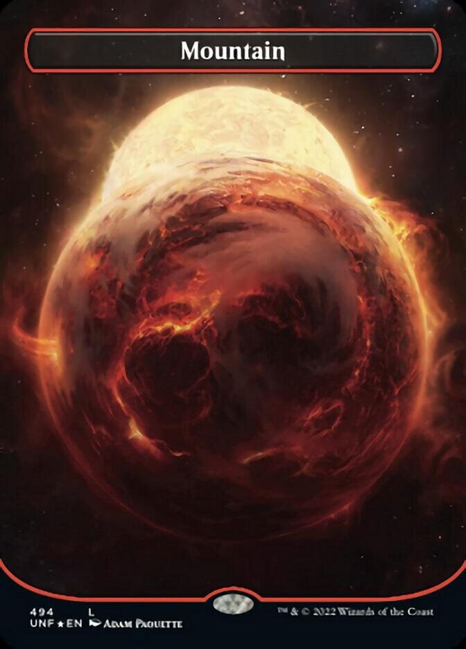 Mountain (494) (Orbital Space-ic Land) (Galaxy Foil) [Unfinity] - Magic: The Gathering - Card Brawlers | Quebec | Canada |
