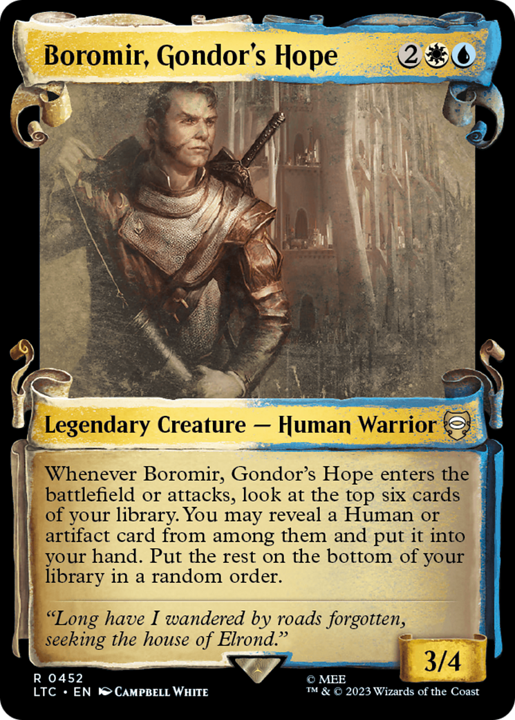 Boromir, Gondor's Hope [The Lord of the Rings: Tales of Middle-Earth Commander Showcase Scrolls] - Magic: The Gathering - Card Brawlers | Quebec | Canada |
