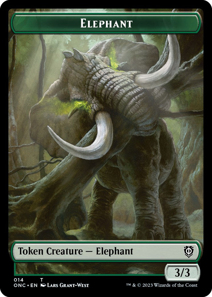 Human Soldier // Elephant Double-Sided Token [Phyrexia: All Will Be One Commander Tokens] - Magic: The Gathering - Card Brawlers | Quebec | Canada |