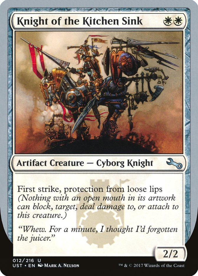 Knight of the Kitchen Sink ("protection from loose lips") [Unstable] - Magic: The Gathering - Card Brawlers | Quebec | Canada |