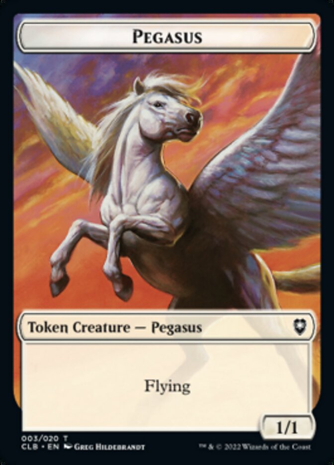 Treasure // Pegasus Double-Sided Token [Commander Legends: Battle for Baldur's Gate Tokens] - Magic: The Gathering - Card Brawlers | Quebec | Canada |