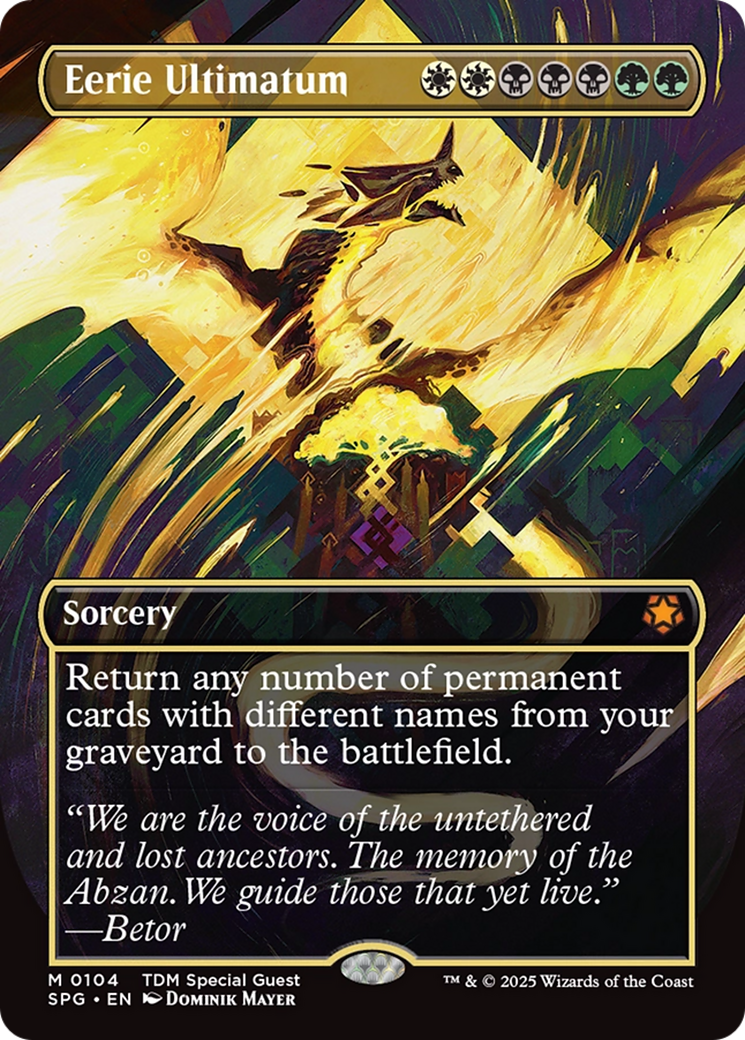 Eerie Ultimatum (Borderless) [Tarkir: Dragonstorm Special Guests] - Magic: The Gathering - Card Brawlers | Quebec | Canada |