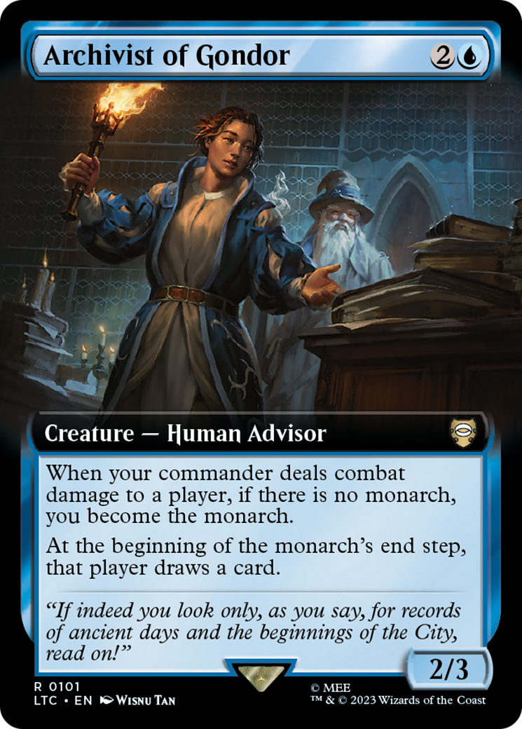 Archivist of Gondor (Extended Art) [The Lord of the Rings: Tales of Middle-Earth Commander] - Magic: The Gathering - Card Brawlers | Quebec | Canada |