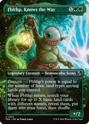 Fblthp, Knows the Way (Borderless) (FRA-313) - Reality Fracture - Card Brawlers