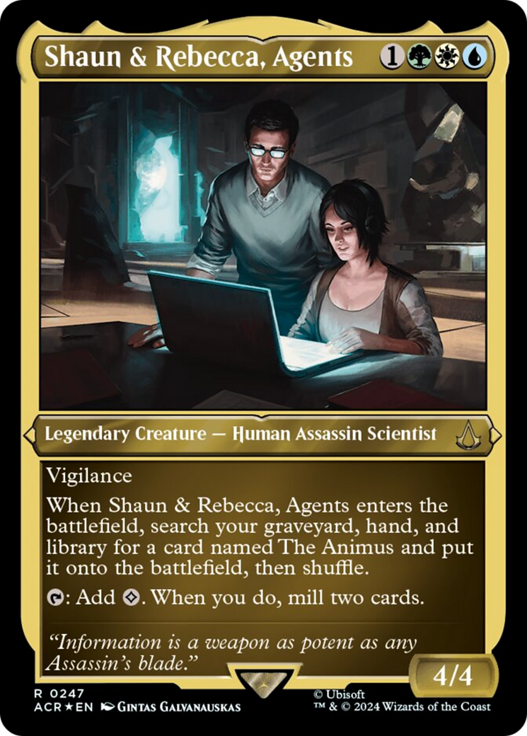 Shaun & Rebecca, Agents (Foil Etched) [Assassin's Creed] - Magic: The Gathering - Card Brawlers | Quebec | Canada |
