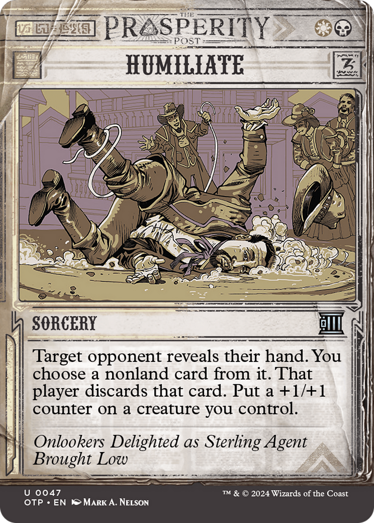 Humiliate [Outlaws of Thunder Junction: Breaking News] - Magic: The Gathering - Card Brawlers | Quebec | Canada |