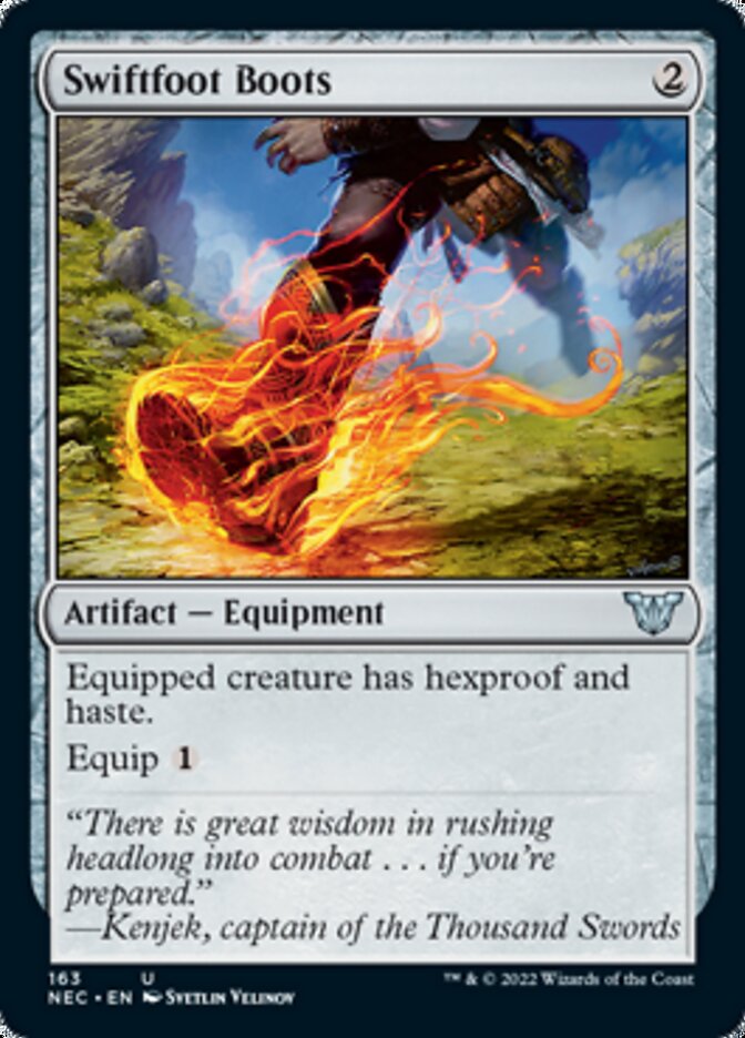 Swiftfoot Boots [Kamigawa: Neon Dynasty Commander] - Magic: The Gathering - Card Brawlers | Quebec | Canada |