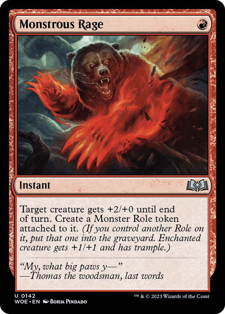 Monstrous Rage [Wilds of Eldraine] - Magic: The Gathering - Card Brawlers | Quebec | Canada |