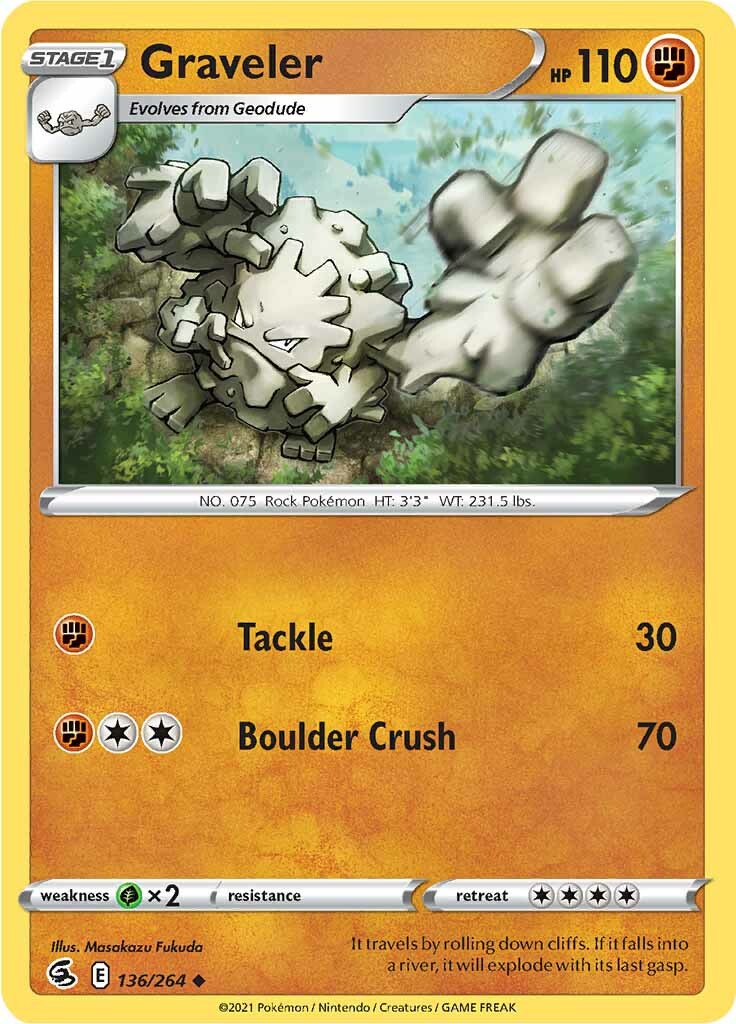Graveler (136/264) [Sword & Shield: Fusion Strike] - Pokémon - Card Brawlers | Quebec | Canada |