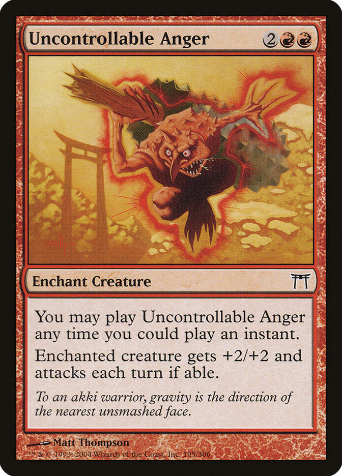 Uncontrollable Anger [Champions of Kamigawa] - Magic: The Gathering - Card Brawlers | Quebec | Canada |