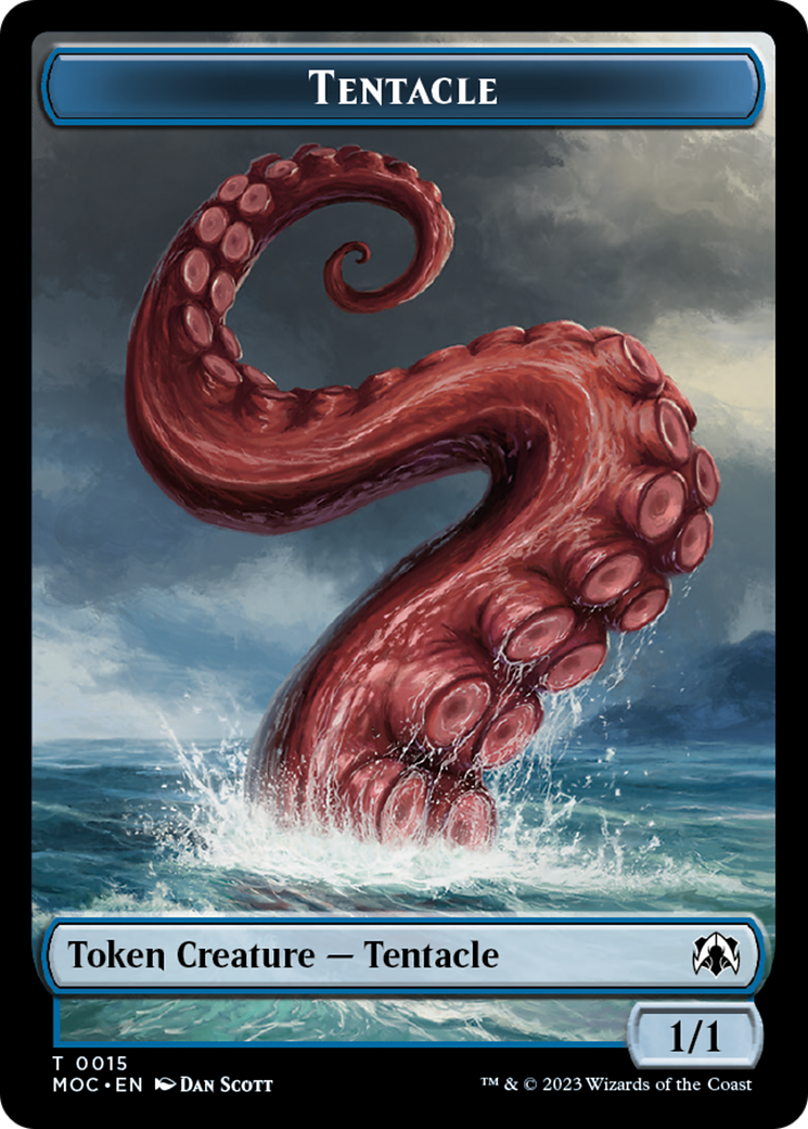 Tentacle // Human (26) Double-Sided Token [March of the Machine Commander Tokens] - Magic: The Gathering - Card Brawlers | Quebec | Canada |