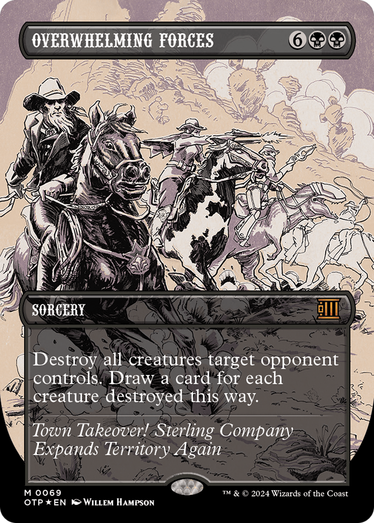 Overwhelming Forces (Textured Foil) [Outlaws of Thunder Junction: Breaking News] - Magic: The Gathering - Card Brawlers | Quebec | Canada |