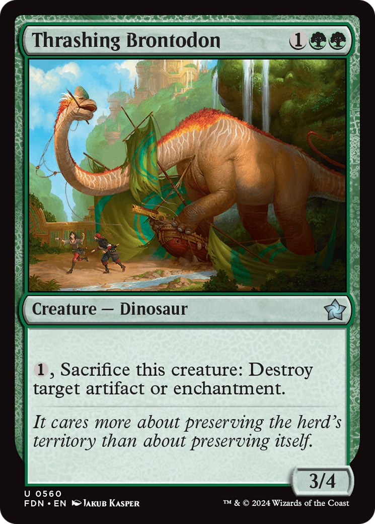 Thrashing Brontodon [Foundations] - Magic: The Gathering - Card Brawlers | Quebec | Canada |
