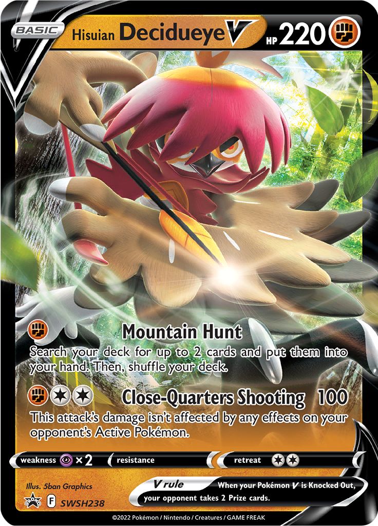Hisuian Decidueye V (SWSH238) [Sword & Shield: Black Star Promos] - Pokémon - Card Brawlers | Quebec | Canada |