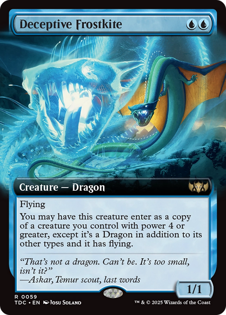 Deceptive Frostkite (Extended Art) [Tarkir: Dragonstorm Commander] - Magic: The Gathering - Card Brawlers | Quebec | Canada |