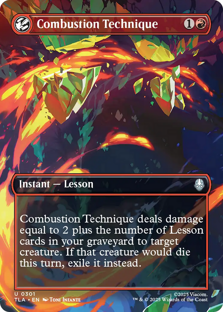 Combustion Technique (Borderless) [Avatar: The Last Airbender] - Magic: The Gathering - Card Brawlers | Quebec | Canada |