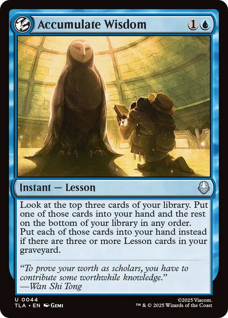 Accumulate Wisdom [Avatar: The Last Airbender] - Magic: The Gathering - Card Brawlers | Quebec | Canada |