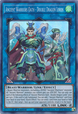 Ancient Warriors Oath - Double Dragon Lords [ROTD-EN048] Super Rare - Yu-Gi-Oh! - Card Brawlers | Quebec | Canada |