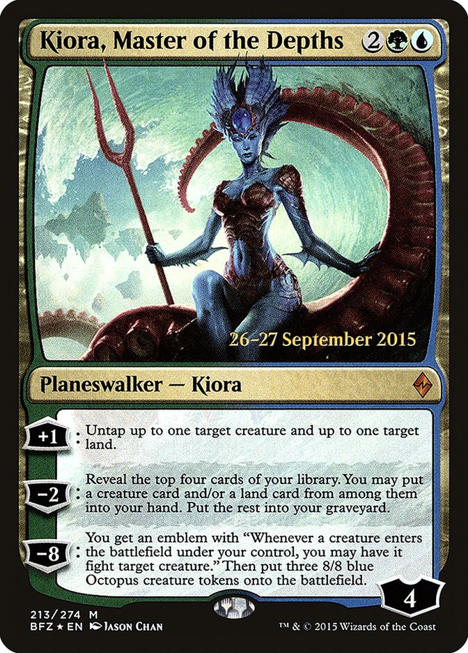 Kiora, Master of the Depths [Battle for Zendikar Prerelease Promos] - Magic: The Gathering - Card Brawlers | Quebec | Canada |