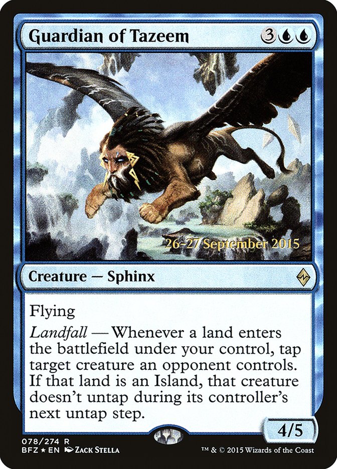 Guardian of Tazeem [Battle for Zendikar Prerelease Promos] - Magic: The Gathering - Card Brawlers | Quebec | Canada |