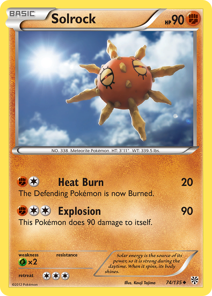 Solrock (74/135) [Black & White: Plasma Storm] - Pokémon - Card Brawlers | Quebec | Canada |