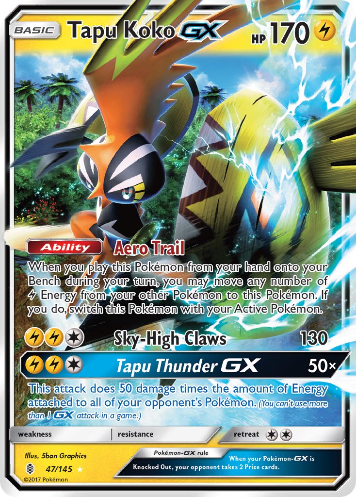 Tapu Koko GX (47/145) [Sun & Moon: Guardians Rising] - Pokémon - Card Brawlers | Quebec | Canada |