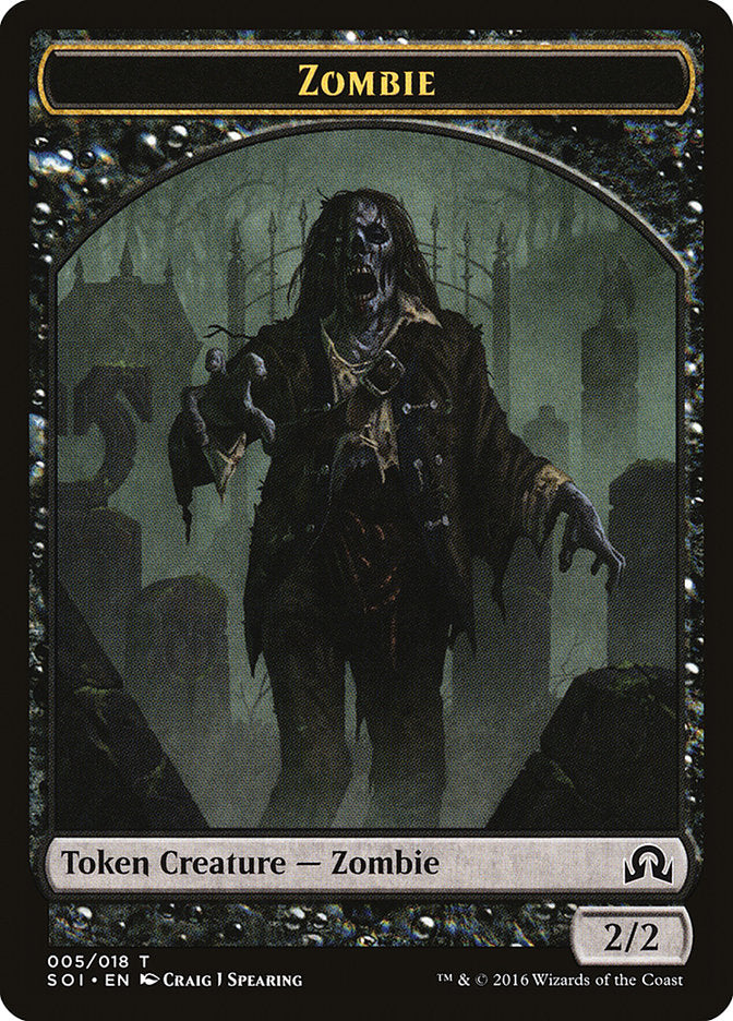 Zombie Token [Shadows over Innistrad Tokens] - Magic: The Gathering - Card Brawlers | Quebec | Canada |