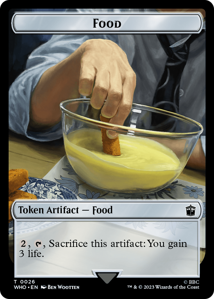 Human (0005) // Food (0026) Double-Sided Token [Doctor Who Tokens] - Magic: The Gathering - Card Brawlers | Quebec | Canada |