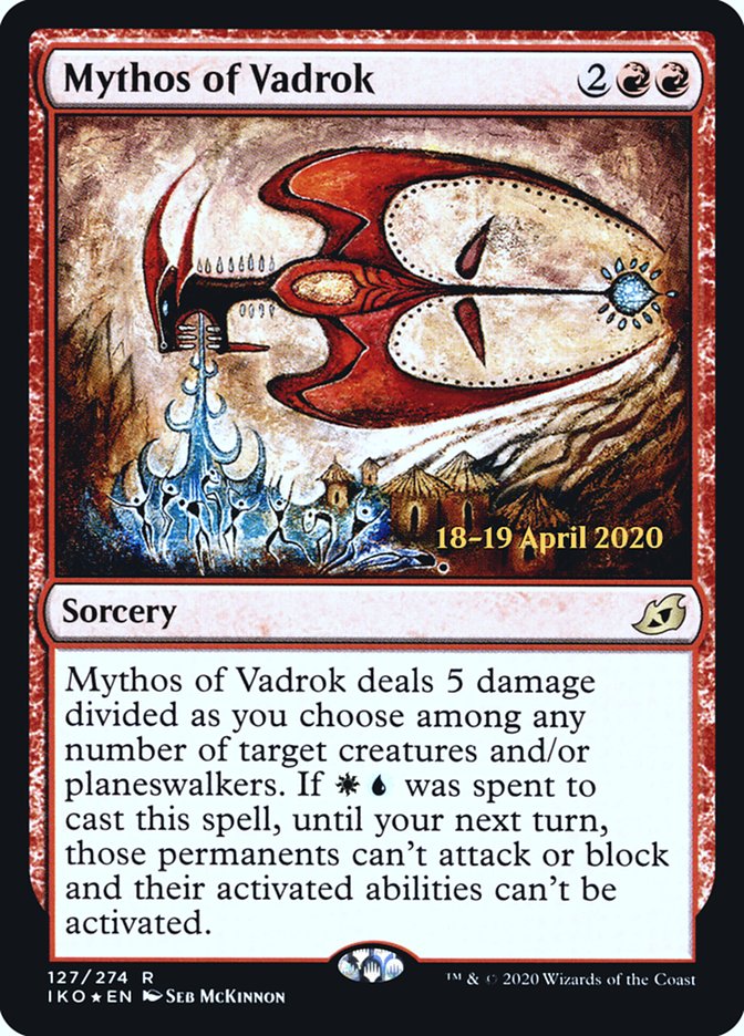 Mythos of Vadrok [Ikoria: Lair of Behemoths Prerelease Promos] - Magic: The Gathering - Card Brawlers | Quebec | Canada |