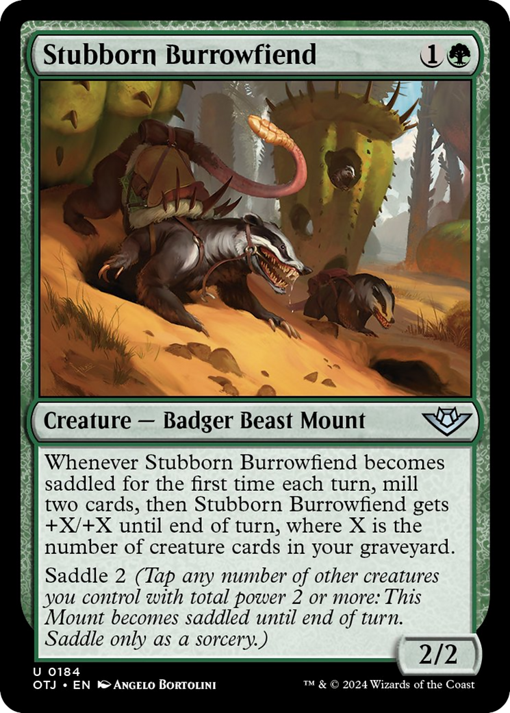 Stubborn Burrowfiend [Outlaws of Thunder Junction] - Magic: The Gathering - Card Brawlers | Quebec | Canada |