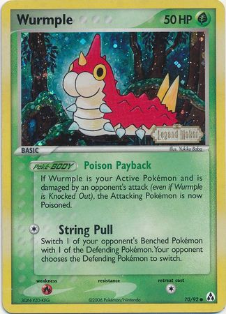Wurmple (70/92) (Stamped) [EX: Legend Maker] - Pokémon - Card Brawlers | Quebec | Canada |