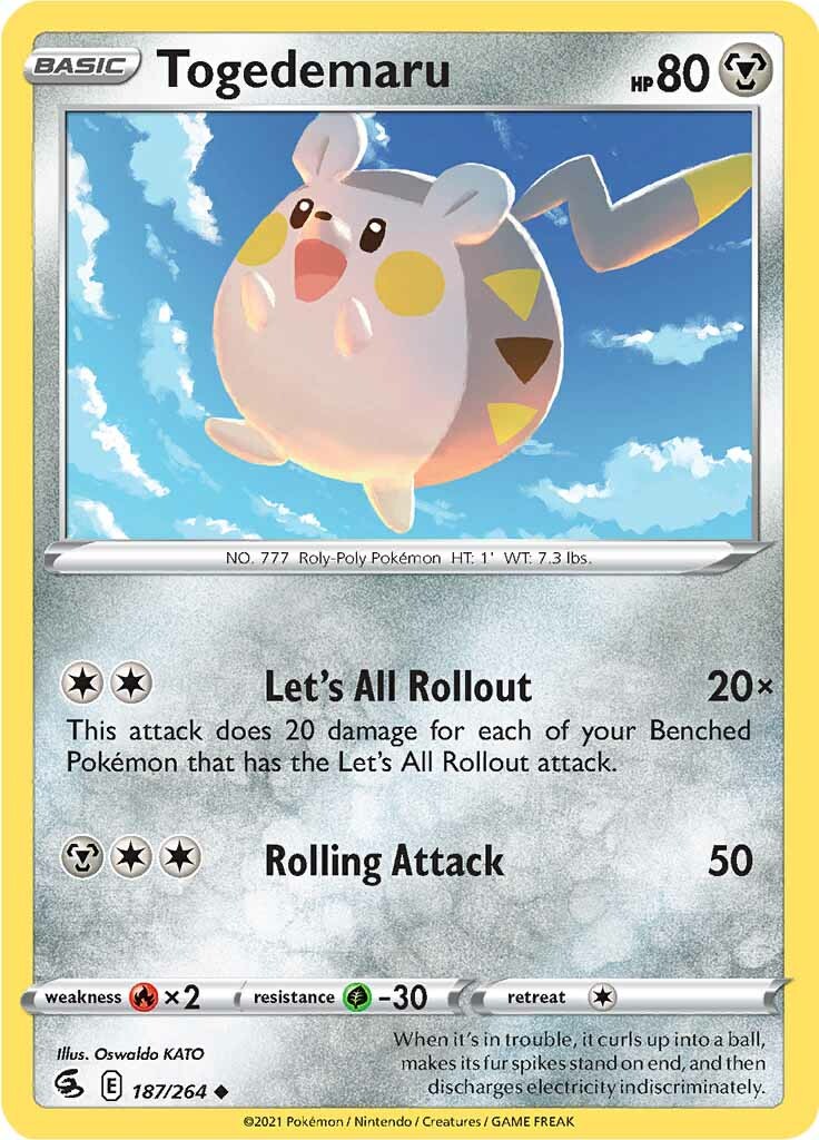 Togedemaru (187/264) [Sword & Shield: Fusion Strike] - Pokémon - Card Brawlers | Quebec | Canada |