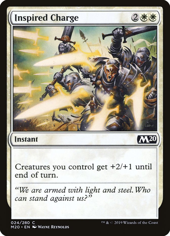 Inspired Charge [Core Set 2020] - Magic: The Gathering - Card Brawlers | Quebec | Canada |