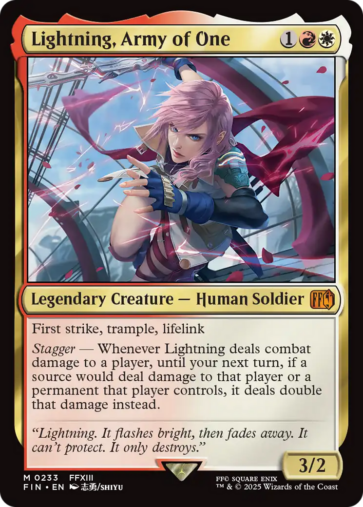 Lightning, Army of One [FINAL FANTASY] - Magic: The Gathering - Card Brawlers | Quebec | Canada |