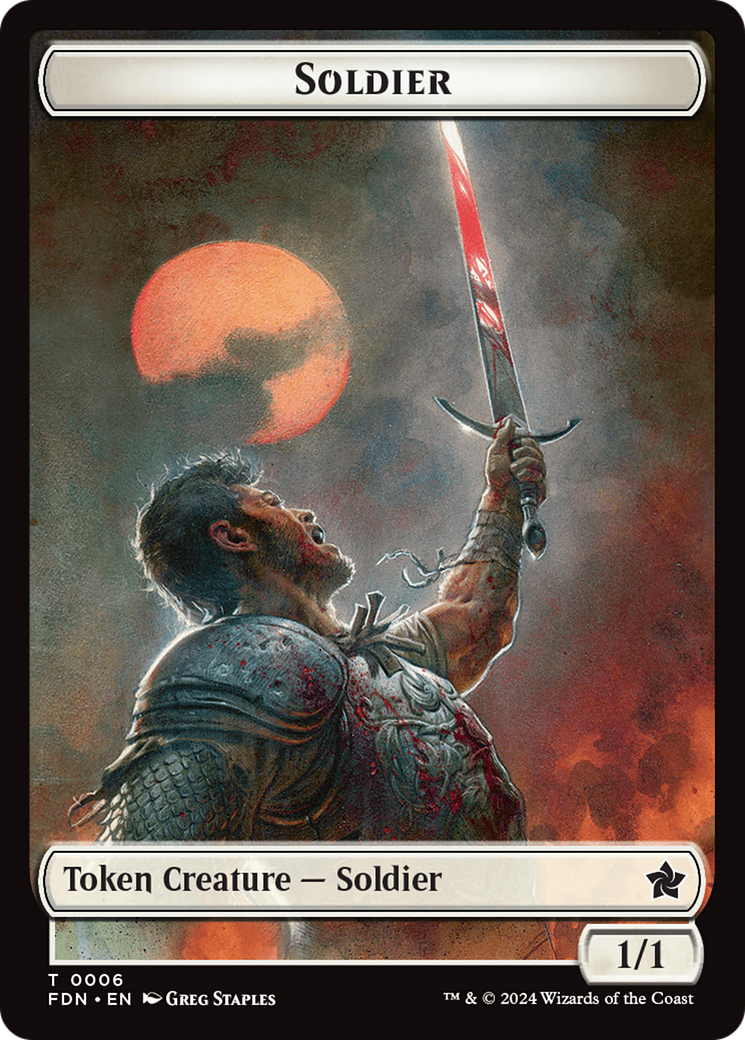 Rabbit // Soldier Double-Sided Token [Foundations Tokens] - Magic: The Gathering - Card Brawlers | Quebec | Canada |