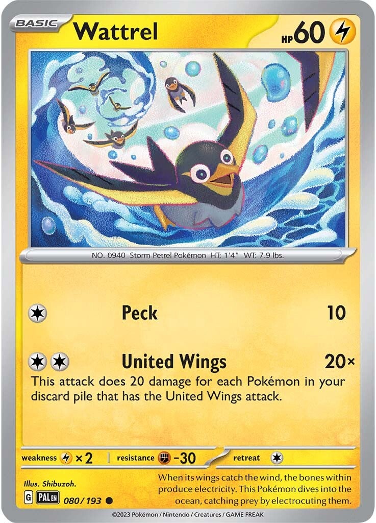 Wattrel (080/193) [Scarlet & Violet: Paldea Evolved] - Pokémon - Card Brawlers | Quebec | Canada |