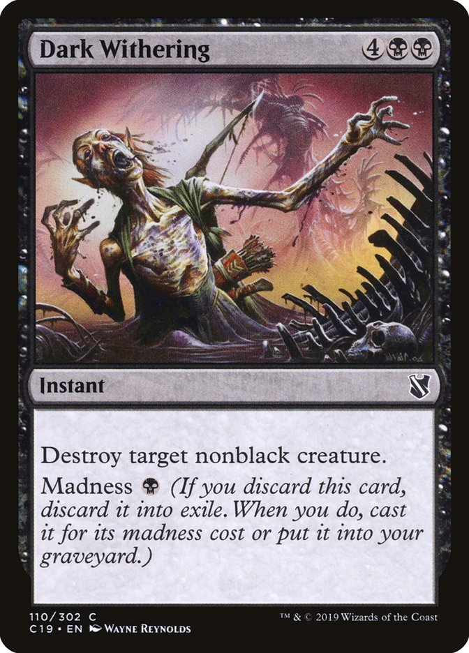Dark Withering [Commander 2019] - Magic: The Gathering - Card Brawlers | Quebec | Canada |