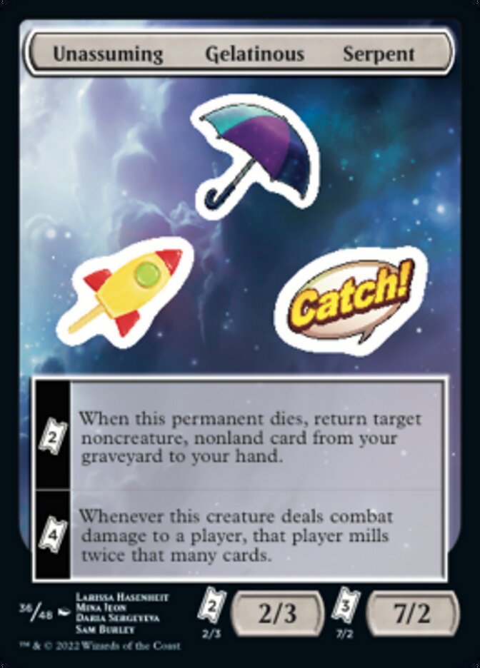 Unassuming Gelatinous Serpent [Unfinity Stickers] - Magic: The Gathering - Card Brawlers | Quebec | Canada |