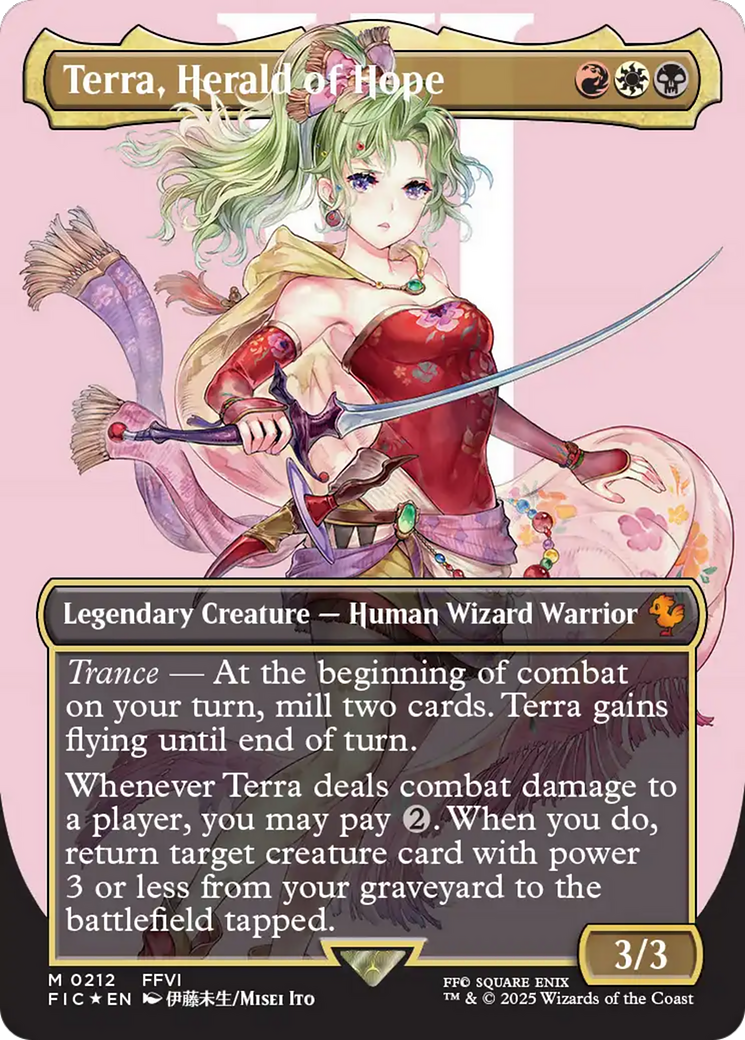 Terra, Herald of Hope (Borderless) (Surge Foil) [FINAL FANTASY Commander] - Magic: The Gathering - Card Brawlers | Quebec | Canada |