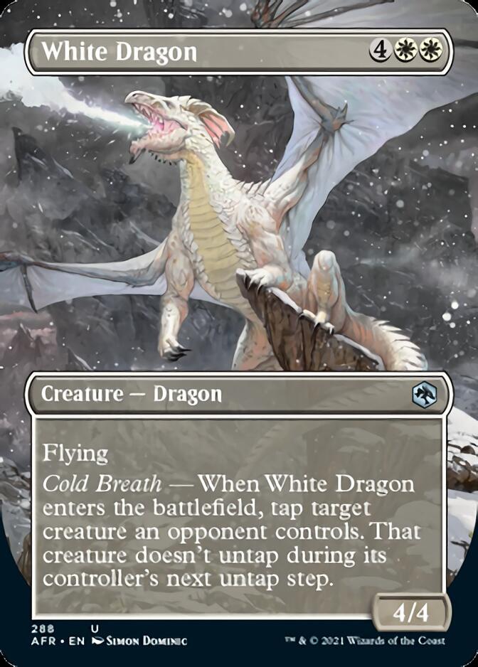 White Dragon (Borderless Alternate Art) [Dungeons & Dragons: Adventures in the Forgotten Realms] - Magic: The Gathering - Card Brawlers | Quebec | Canada |