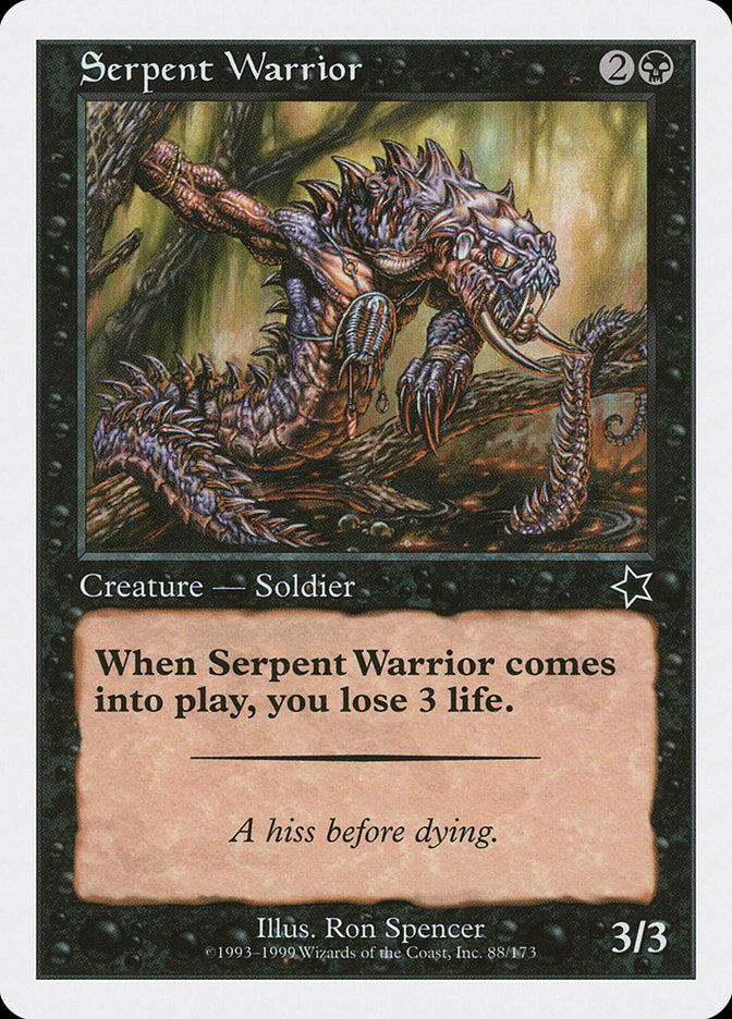 Serpent Warrior [Starter 1999] - Magic: The Gathering - Card Brawlers | Quebec | Canada |
