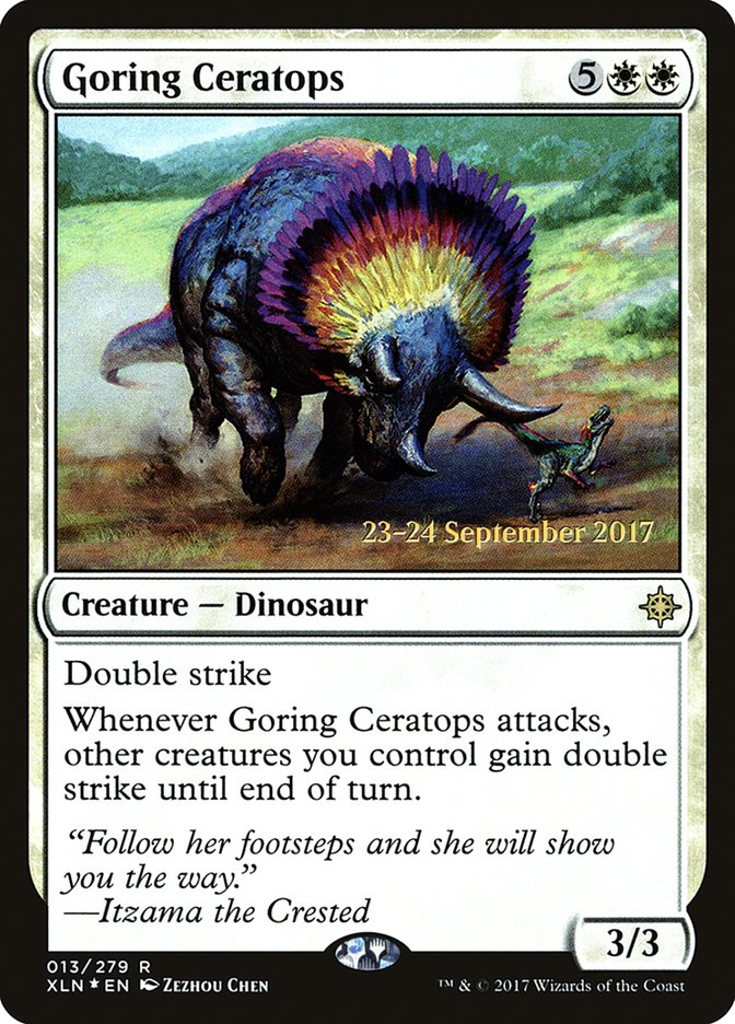 Goring Ceratops [Ixalan Prerelease Promos] - Magic: The Gathering - Card Brawlers | Quebec | Canada |