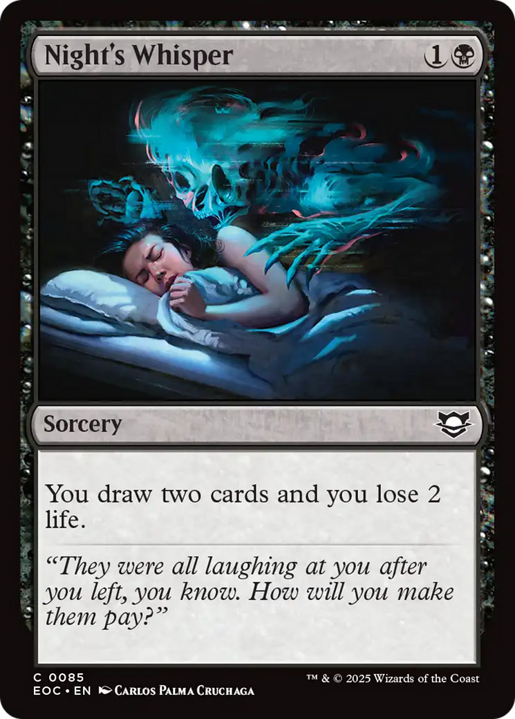 Night's Whisper [Edge of Eternities Commander] - Magic: The Gathering - Card Brawlers | Quebec | Canada |