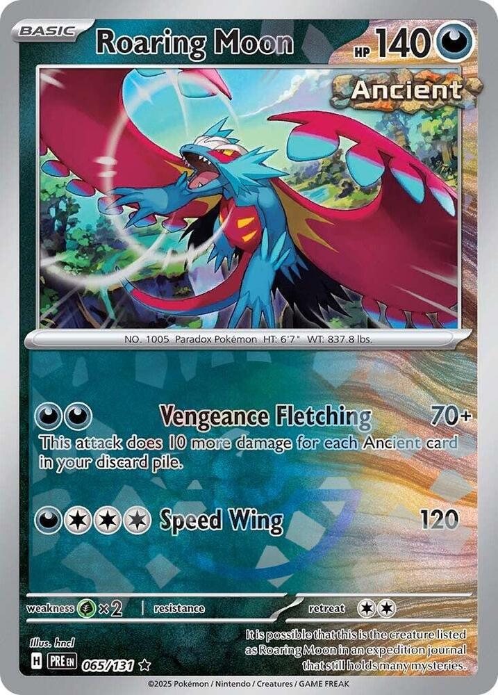 Roaring Moon (065/131) (Poke Ball Pattern) [Scarlet & Violet: Prismatic Evolutions] - Pokémon - Card Brawlers | Quebec | Canada |